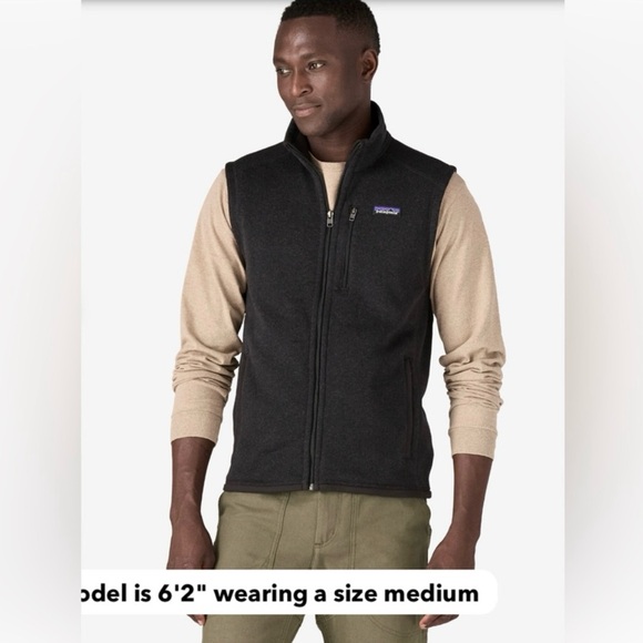 Patagonia Mens Better Sweater Black Fleece Vest Size Medium - Picture 2 of 16